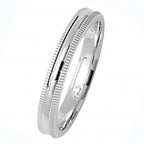 Band Priodas Mill Grain Arian Sterling 3mm