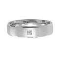 Band Priodas Satin Arian Sterling 5mm