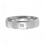 Band Priodas Satin Arian Sterling 5mm