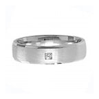 Band Priodas Satin Arian Sterling 5mm