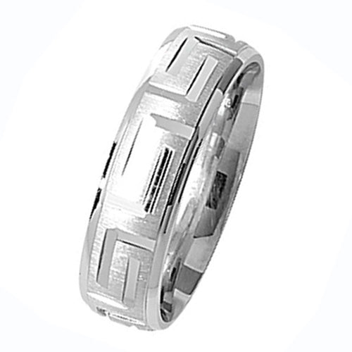 Band Efydd Priodas Arian Sterling 6mm