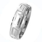 Band Efydd Priodas Arian Sterling 6mm