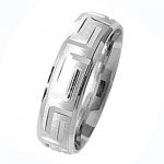 Band Efydd Priodas Arian Sterling 6mm