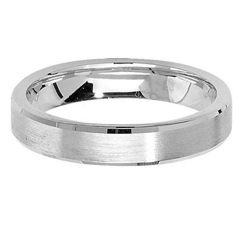 Sterling Silver 4mm Satin Wedding Band