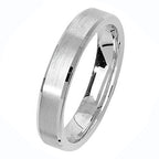Sterling Silver 4mm Satin Wedding Band