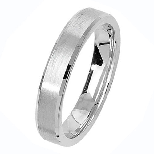 Sterling Silver 4mm Satin Wedding Band