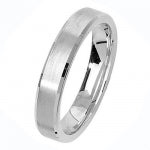 Sterling Silver 4mm Satin Wedding Band