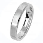 Sterling Silver 4mm Satin Wedding Band