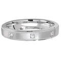 Sterling Silver 4mm Mill Grain Wedding Band
