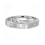 Sterling Silver 4mm Mill Grain Wedding Band