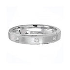 Sterling Silver 4mm Mill Grain Wedding Band