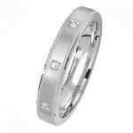 Sterling Silver 4mm Mill Grain Wedding Band