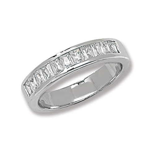 Sterling Silver CZ Eternity Ring