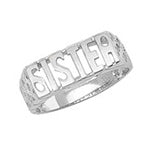 Sterling Silver Sister Ring
