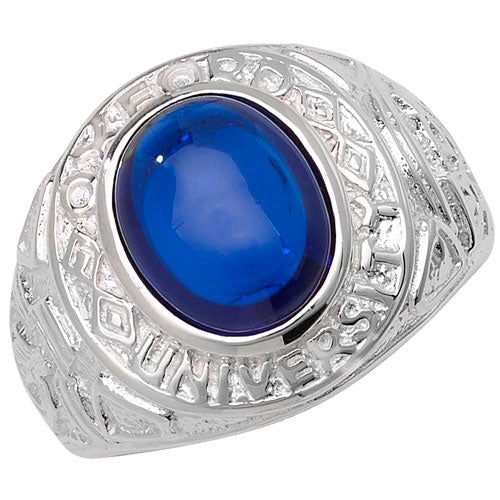 Sterling Silver CZ College Ring