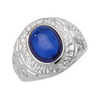 Sterling Silver CZ College Ring