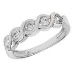 Modrwy Ddi-ddiwedd Arian Sterling CZ