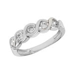 Modrwy Ddi-ddiwedd Arian Sterling CZ