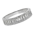 Modrwy Ddi-ddiwedd Arian Sterling CZ