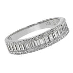 Modrwy Ddi-ddiwedd Arian Sterling CZ
