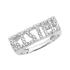 Sterling Silver CZ Sister Ring