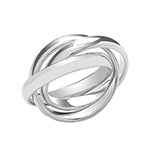 Band Priodas Rwsiaidd Arian Sterling 3.5mm