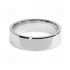 Band Efydd Priodas Arian Sterling 6mm