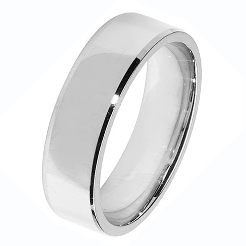 Band Efydd Priodas Arian Sterling 6mm