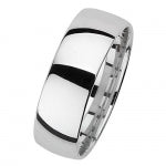 Fodrwy Briodas 7mm Arian Sterling