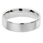 Band Priodas Llys Fflat Arian Sterling 5mm