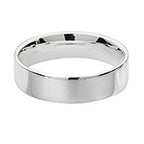 Band Priodas Llys Fflat Arian Sterling 5mm