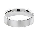 Band Priodas Llys Fflat Arian Sterling 5mm