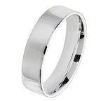 Band Priodas Llys Fflat Arian Sterling 5mm