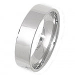 Band Priodas Llys Fflat Arian Sterling 5mm