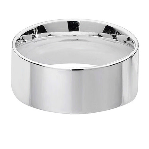 Sterling Silver 8mm Flat Court Wedding Band
