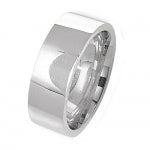 Sterling Silver 8mm Flat Court Wedding Band
