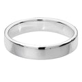 Band Priodas Llys Meddal Arian Sterling 4mm
