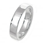 Band Priodas Llys Meddal Arian Sterling 4mm