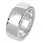 Sterling Silver 8mm Soft Court Wedding Band