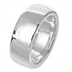 Sterling Silver 8mm Soft Court Wedding Band