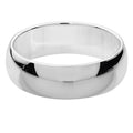 Sterling Silver 6mm D Shape Wedding Band