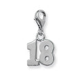 Cadwyn Arian Sterling 18"