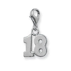 Cadwyn Arian Sterling 18"
