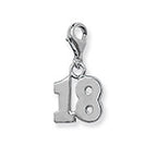 Cadwyn Arian Sterling 18"