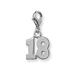Cadwyn Arian Sterling 18"