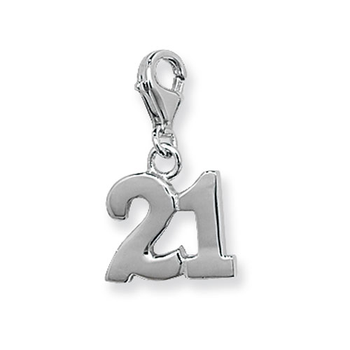 Cadwyn Arian Sterling 21"