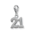 Cadwyn Arian Sterling 21"