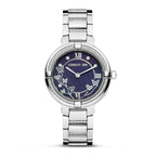 Cerruti, Cloc Menywod gydag Wyneb Glas a Breichled Arian CIWLG0008304