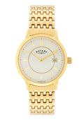 Rotary Mens Classic Watch with Gold Plated Stainless Steel Bracelet GB00248/03