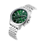 Rotary Mens Chronograph Watch with Green Dial and Stainless Bracelet GB00475/56